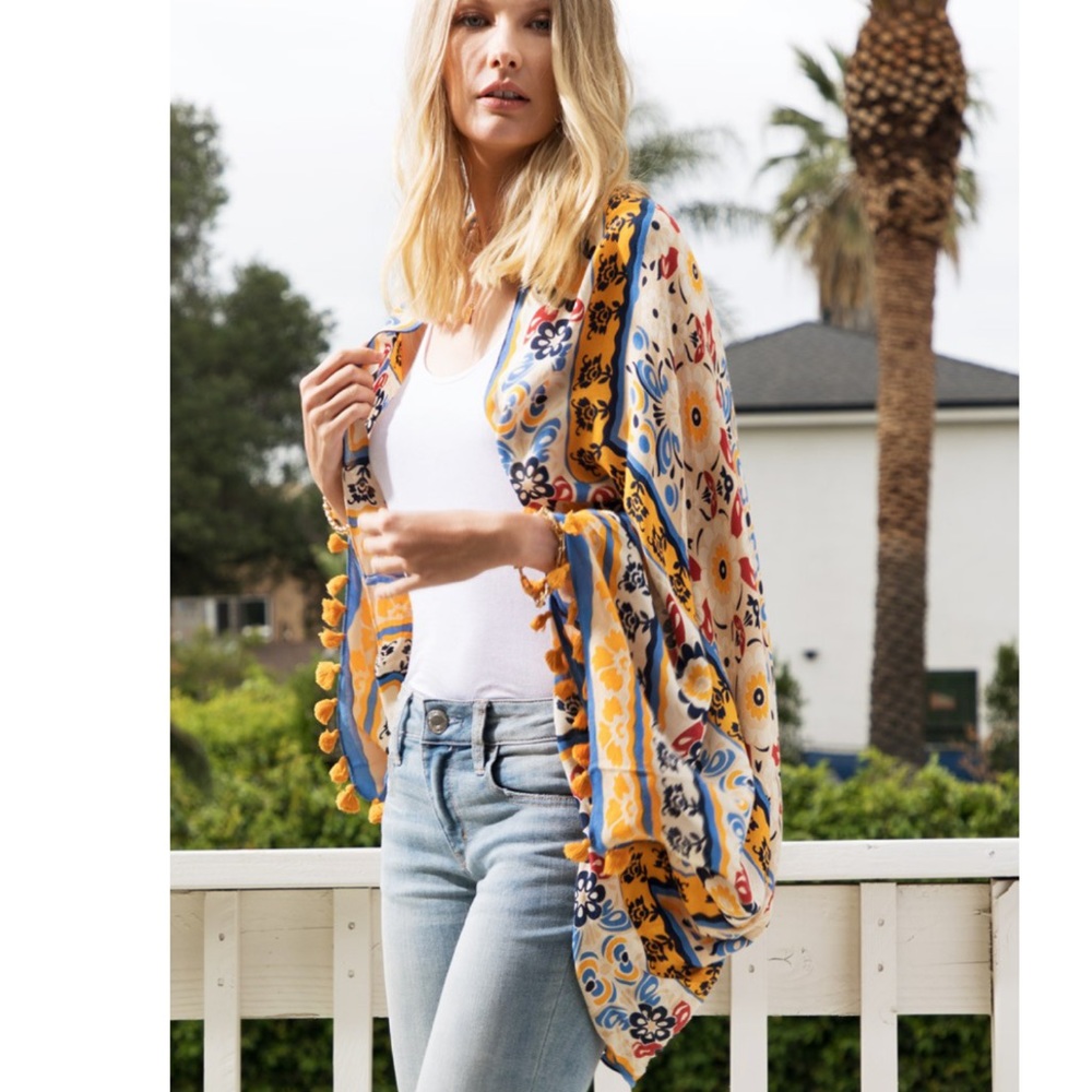Retro Style Tassel Bohemian Kimono - Picture 9 of 10